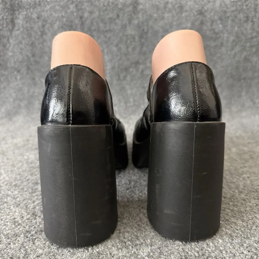 ASOS DESIGN Polar Chunky Platform Mary Jane High Heel Shoes Patent Buckle Size 6
